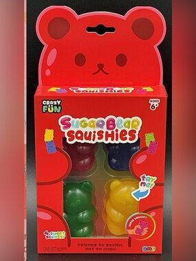 Gummy Bear Squishies Set of 4 Squishy Squeeze NEW
